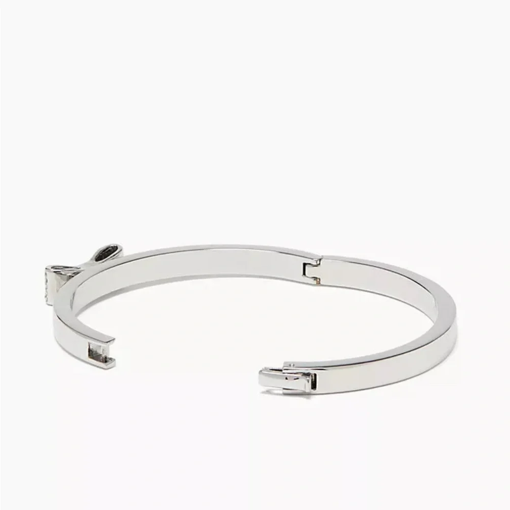 Kate Spade ♠️ Pave Silver Bow Set - Picture 5 of 6